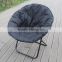 leisure folding round chair, padding cotton chair , black , comfortable