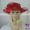 Red gauze flapper style cloche retro hat for women