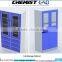 laboratory steel glass door 6-drawer tall storage cabinet
