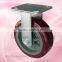 Zinc Bracket Heavy Duty PVC Caster Wheel With Side Brake
