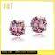 Cheap wholesale 925 sterling silver birthstone crystal ball stud earrings, pure silver jewelry flat back stud earrings(AE-038)