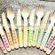 GIRLS Rainbow Stripe JUMBO Treat Sticks with Recipe Card - Wooden Sticks for Rice Crispy Pops, Brownies