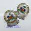 Epoxy cover offset printing butterfly clutch attached lapel pin