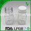 Hot sale empty clear 100ml square PET bottle for juice packaging