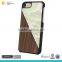 Colorfule seashell and wooden mobile phone cover for iphone 7 case seashell