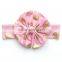 Direct manufacturer baby girl top big bow hot pink headband elastic white polka dots hairband