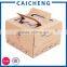 Promotional Kraft paper cake packaging box with handle
