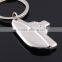 Wholesale plain shape metal ship key chains/Metal boat key chains
