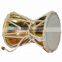 HANDMADE INDIAN RELIGIOUS SHIVA FOLK MUSICAL instrument India DAMROO DAMRU Brass Handicraft