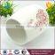 Red flower decal ceramic hotel novelty eco friendly trash can wholesale