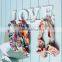 Vintage White LOVE Design Wooden Wall Hooks Clothes Robe Key Holder Hat Hanger Home Decoration