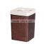 European Style Plastic Trash Can Bucket Square With Lid Trash Bin 13L