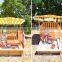 Playhouse Sandbox with Rolling Cover & Pavilion Sandbox