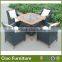 Luxury rattan dining room furniture restaurant dining table chair