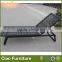 Flower weaving outdoor furniture plastic rattan beach sun lounger