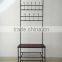 RH-4825 ENTRY WAY Hall Tree Bench Furniture Hook Hanger ORGANIZER Standing Coat Shoe clothes rack
