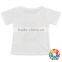 Girls Summer White Customize Printing T-Shirt Blank Solid Cotton Kids Cartoon T-Shirt
