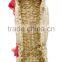 Red and pink tassels Pompom Vietnam Water hyacinth beach bag
