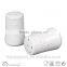 ceramic salt and pepper jars embossed round white