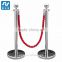 museum exhibition barrier stanchion with rope