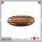 JANPANESE FEATURE VINTAGE ROUND OVAL WOODEN DIP SNACK SERVING FOOD TRAY 12" DIAMETER BREAKFOOD TRAY CN
