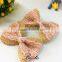 Hot sale wholesale jute fabric burlap bow for baby girl