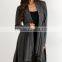 Bulk Wholesale Ladies Women Fashion Long Sleeve Pocket Stone Charcoal Open Cardigan Open Front Cardigan Sweaters High Quanlity