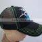 2016 embroidery LOGO mesh trucker hat and cap with thick stiching