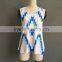 MGOO Hot Selling Custom Design Women Printed Chiffon Top New Fashion Ladies Clothing Blue Summer Casual Top Z581