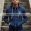 New Products 2017 Mens Tapered Tracksuit Top Hoodie 70% Cotton 30% Polyester Fleece Lining Zipper Hoodie Gym Hoodie