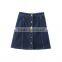 wholesale ladies A-line mini short denim skirts