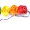A32 aliepress new children's hair with 6 roses with 12 color fine elastic Headband Tiara