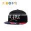 Custom wholesale 3D embroidery patch pattern customize hip hop snapback caps and hats
