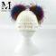 Kids Warm Winter Colorful Double Pom Poms Hat Custom Knitted Beanie Hat Winter Knit Hat Kid