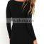 2017 sexy long sleeve black lace up dress for women