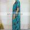 Dubai beaded on neck with animal print kaftan dress