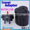 Promotional cheap universal travel adapter with USB port