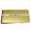 Gold and Onyx Polished Stainless Steel coin money clip