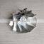 K23 5223-123-2005 53.50/80.00mm 6+6 Blades High Performance Billet/milling/aluminum 2618 Compressor Wheel for 5222-988-3100