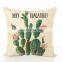 18 x 18 Inch Creative Cactus Succulent Plants linen cotton fabric Square Cushion Cover Throw Pillow Case