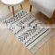 Home floor decor accessories indoor carpet mat hand knotted printed living room rug with tassels