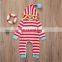 Newborn cute striped rompers Baby Boys Girls Hooded Romper Jumpsuit