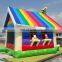 Cheap Prices Jumping Castle Kids Inflatable Bouncing Rainbow Bounce House With Blower