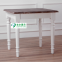 Fashional norway oblong log white four seater wood dining table