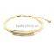 Turquoise bead bangle bracelet with white gold copper tube