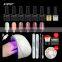 Wholesale Gel Art Long Lasting Soak Off UV Gel Nail Polish Kit with base top coat uv lamp polish set