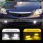 2PCS Car LED Fog Light For Honda JAZZ FIT 2012-2014 For CIVIC 2009-2015 For ACCORD 2008-2013 Fog lamp DRL Daytime Running Light