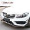 Карбоновый фронтальный бампер с канардами для класса C w205. Карбоновые лопасти фронтального бампера. Декоративные детали из углеродного волокна для w205 C63 2016, 2017 годов