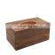 Wholesale unfinished packaging wood facial tissue box cover  for hotel rooms