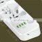 4-bit universal Power Strip with 4 USB independent switch control 2m power cord creative multi-function UK/EU/US power strip